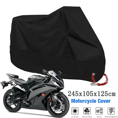 XL For Yamaha R1 R3 R6 YZFR7 Motorcycle Cover Rain Dust Sun Snow Water-Resistant • $27.02