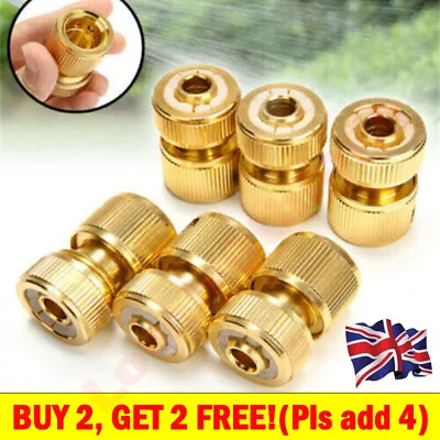 1/2  Garden Brass Hose Connector Watering Water Pipe Tap Adaptor Fitting Tool❤. • £2.90