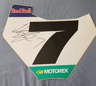 Aaron Plessinger Monster Energy AMA Supercross Signed Front Number PLATE Decal • $42