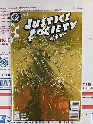 Justice Society Of America #1 Quinones Foil Embossed Variant Nm- Or Better • $4.99