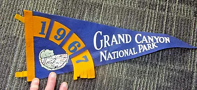 Vintage 1967 Grand Canyon National Park Arizona Souvenir Felt Pennant 18  X 7  • $9.99