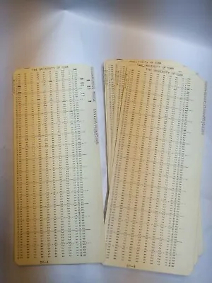 10 VINTAGE MAINFRAME COMPUTER PUNCH CARDS. IBM 80-column University Of Iowa • $9.95