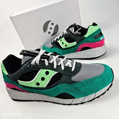 Saucony Shadow 6000 Men's US 14 Green Grey Black  Pink Mercury Run Sport Style G • $111.25