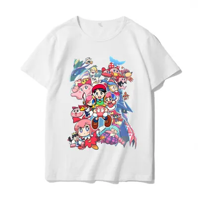 Kirby Of The Stars Short Sleeve T Shirt Manga Unisex Summer Tee Tops XS-4XL • $27.21