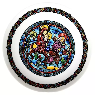 Limoges D'Arceau Plate Noel Vitrail Fuete En Egypte Christmas 1975 Holy Family • $7.73