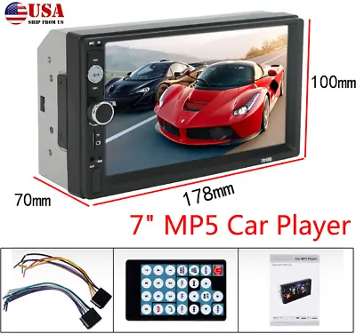 2 Din Car Stereo Radio 7  HD MP3 MP5 Player Touch Screen Bluetooth USB Audio AUX • $58.13