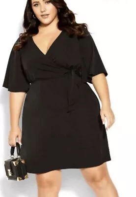 NWT CITY CHIC Carly Dress - Black Size Small 16 • $30