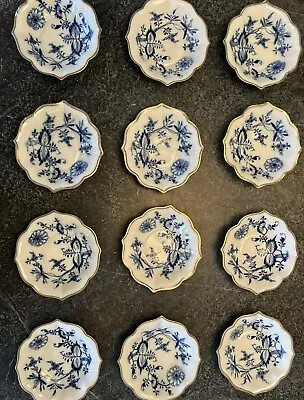 12 Meissen Blue Onion With Gold Fruit Bowls • $175