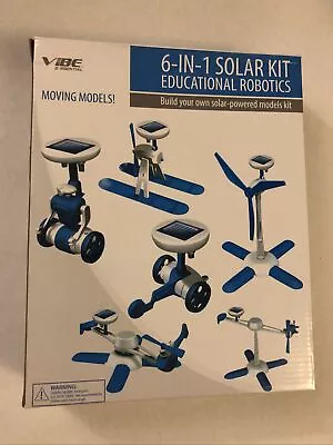 NIB 6-IN-1 SOLAR KIT Educational Robotics STEM Science Robot Build Vibe • $12.99