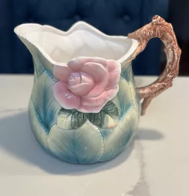 Vintage Large Jay Willfred The Rose Garden Pitcher Ceramic Andrea By Sadek • $39