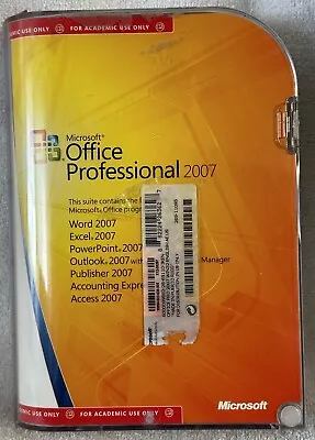 Microsoft Office 2007 Professional Academic Use Only Including Product Key Code • $25