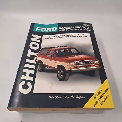 Chilton Repair Manual: Ford Ranger/ Bronco II 1983-90 Total Car Care 2WD 4WD  • $9.99