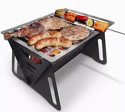 Small Portable Charcoal BBQ Grill Tabletop Outdoor Barbecue Camping Picnic  • $14.99