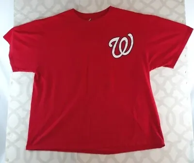 Majestic Washington Nationals Stephen Strasburg 2XL XXL Red T Shirt • $9.99