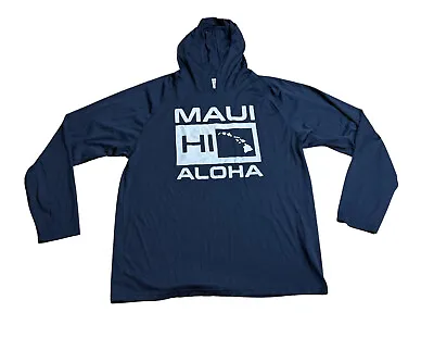 Maui Hawaii Aloha Men’s Comfort Gear 50+ UV Protection Hoodie Pullover Size XL • $22.49