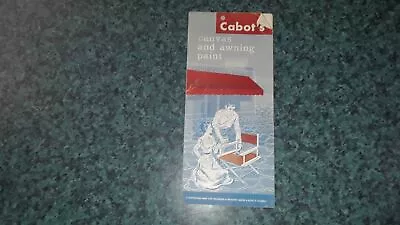 Vtg 1958 Cabots Canvas + Awning Paint Color Sample Chip Chart Brochure • $9.99