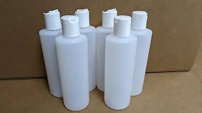 (6 Pack) 8 Oz Plastic Shampoo And Sauce Squeeze Bottles With Lids • $9.71