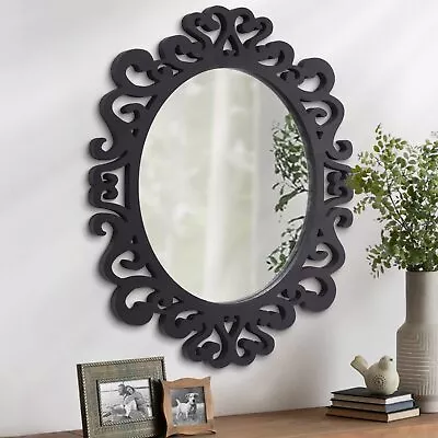 AOAOPQ Wall Mirror Antique Small Hanging Baroque Black Vintage Living Room Ha... • $32.01