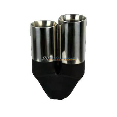 Straight Cut Inner Cone Stepped STAINLESS Exhaust Tip - 2.5  In - Twin 3  Out • $103