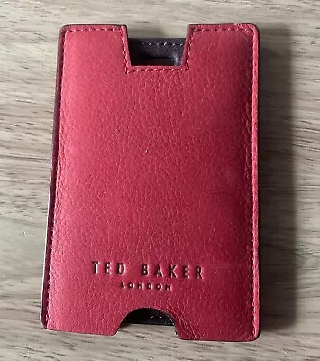 Ted Baker London. Red Luggage Tag Leather Tag Wallet Card Holder. Sold As Seen • £8.50
