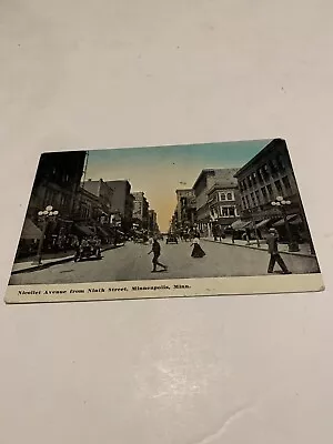 Postcard Nicollet Avenue From Ninth Street Minneapolis MN Vtg Cars People  • $13.80