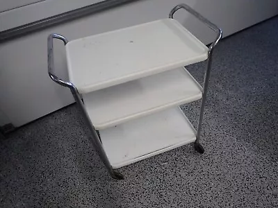$69.99 • Buy Vintage Original COSCO Cart 3 Tier Chrome & White Mid Century Modern