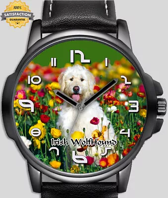 Irish Wolf Hound Pet Dog Unique Unisex Beautiful Wrist Watch Uk Fast • $98.64