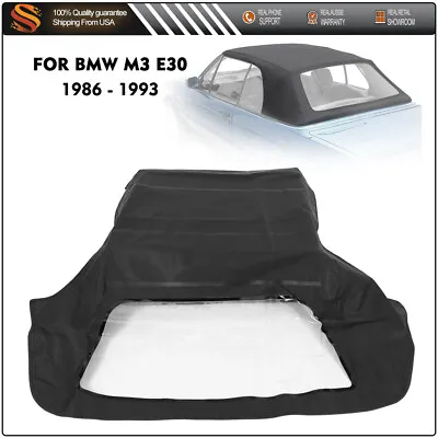 Fits Black Twill 1986-1993 & Window BMW 3-Series E30 Convertible Soft Top • $119.69