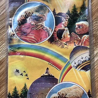 Vintage E.T. Rainbow Gift Wrap Wrapping Paper Drew Barrymore Extra Terrestrial • $11.99