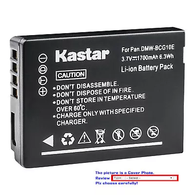Kastar Replacement Battery For Panasonic DMW-BCG10E & Panasonic Lumix DMC-ZS20 • $9.99