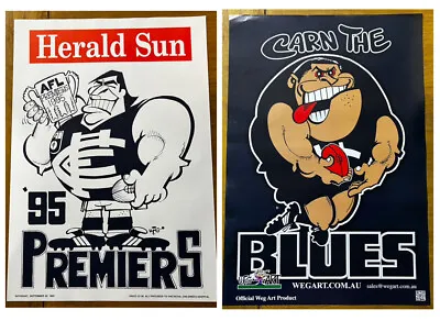 1995 Carlton Blues WEG Premiership Poster Plus Bonus Poster • $38