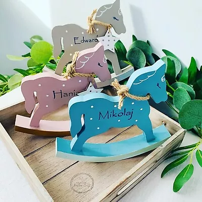 Baby Christening Gift New Born Gift Baby Rocking Horse Baby Room Decoration • £16.50