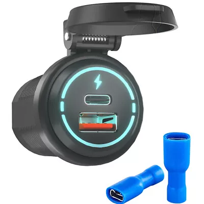 $14.30 • Buy Car Phone Quick Charger Cigarette Lighter Socket USB Type C Port Power Outlet
