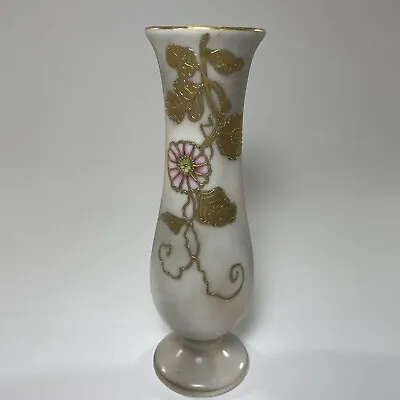 Vintage Ucagco China Vase Hand Painted  Floral Ceramic 7.5” Tall X 2 1/4” • $16.25