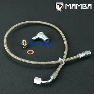 MAMBA Turbo Oil Feed  Line Kit DSM 1G 2G Eclipse Garrett T25 T28 From Oil Filter • $44.68