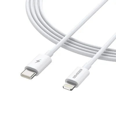 ESEEKGO 27W MFi-Certified Fast Charging USB-C To Lightning Cable White • £5.45