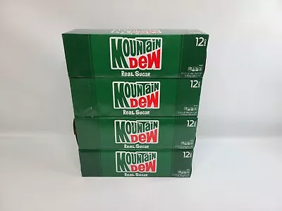 48 Cans Mountain Dew Real Sugar - 12 Packs - Set Of 4 - Throwback Mtn Dew • $134