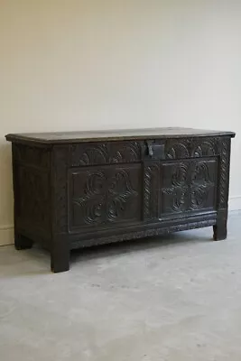 18th Century Oak Coffer Chest Trunk Blanket Box • £585