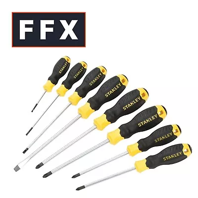 Stanley 0-62-153 STA062153 Set Of 8 Screwdrivers - Slotted / Phillips / Pozi • £12.95