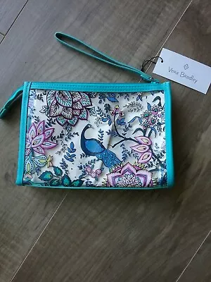 Vera Bradley * Peacock Garden * Clear Beach Wristlet * NWT * Original Package  • $14.85