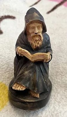 French 1950s Religious Christian Chalkware Statue Of Monk • $29.99
