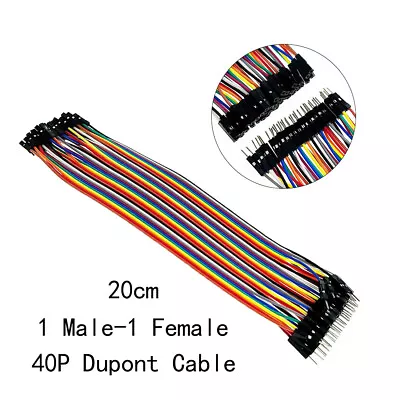 40PCS Dupont Wire Jumper Cables 21cm 2.54MM Male To Female For Arduino Extension • $3.25