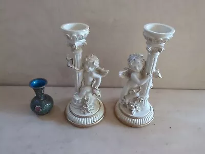 £16 • Buy Vintage Antique Style Cherub Table Bedside Lamp With Small Vase