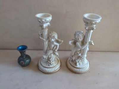 £16 • Buy Vintage Antique Style Cherub Table Bedside Lamp With Small Vase