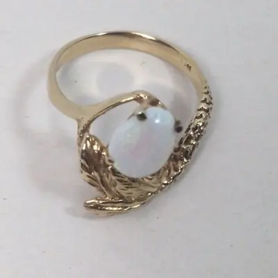 Vintage 14K Yellow Gold Opal Ring Size 6 NICE 2.79g Fast Free Shipping! • $138.88