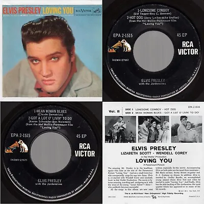 ( DOS No Banner ) Elvis Presley  Loving You Vol. II  RCA Victor EPA 2-1515 1965 • $144