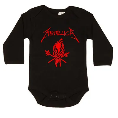 Rare Metallica Hard Rock Music Baby Funny Bodysuit Long Sleeve Romper. Explore! • £10.29