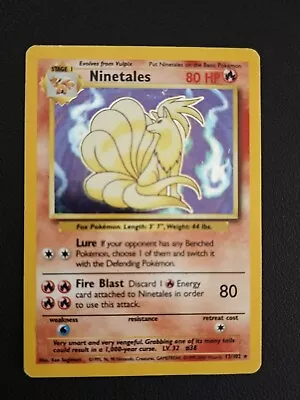 1999-2000 Ninetales Holo ✨4th Print✨ 12/102 Base Set Holo Rare - Played Pokemon • $43.55