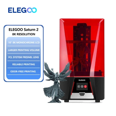 $649.99 • Buy ELEGOO Saturn 2 MSLA Resin 3D Printer 10'' 8K Mono LCD 219x123x250mm Larger Size