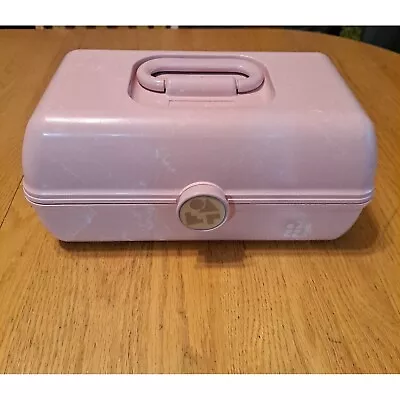 Caboodles Makeup Storage Marbled Pink Case With Mirror Trays Vintage • $25